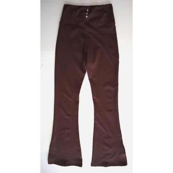 Wilo The Label WL-239 Women Sz S Chocolate Brown Flare Leg Leggings & Sports Bra - Picture 8 of 15